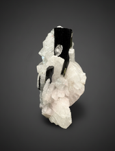 Load image into Gallery viewer, Dark Green Cap Stak Nala Tourmaline on Cleavelandite Matrix – Haramosh Mountains, Pakistan