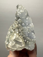 Load image into Gallery viewer, Druzy Chalcedony Stalactite with Druzy Clear Apophyllite & Optical Calcite | Maharashtra, India