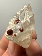 Load image into Gallery viewer, High-Grade Naturally Faceted Red Spessartine Garnet on Matrix — Skardu, Pakistan