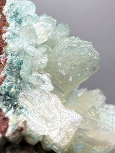Load image into Gallery viewer, Luminous Mint Apophyllite with Glittering Druzy Sugar Quartz – India