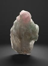 Load image into Gallery viewer, Pink Morganite & Mint Green Tourmaline in Shiny Quartz – Pegmatite Mineral Specimen from Pakistan