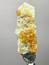 Load image into Gallery viewer, Hessonite Garnet Cluster on Matrix – Natural Collector Specimen from Pakistan | High-Grade Orange-Red Garnet Crystals
