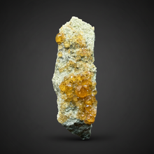 Load image into Gallery viewer, Hessonite Garnet Cluster on Matrix – Natural Collector Specimen from Pakistan | High-Grade Orange-Red Garnet Crystals