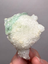 Load image into Gallery viewer, Luminous Mint Apophyllite with Glittering Druzy Sugar Quartz – India