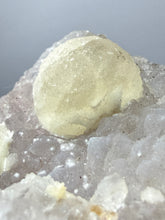 Load image into Gallery viewer, Rare Botryoidal Yellow Fluorite on Quartz Matrix Collector Mineral Specimen – Maharashtra, India