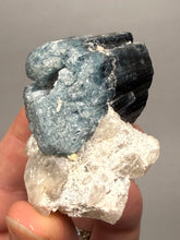 Load image into Gallery viewer, Blue Cap Tourmaline on Quartz Specimen – Pakistan
