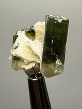 Load image into Gallery viewer, Dark Green Stak Nala Tourmaline and Cleavelandite – Haramosh Mountains, Pakistan | Thumbnail Specimen