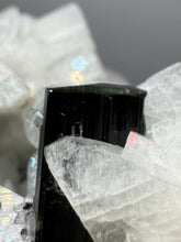 Load image into Gallery viewer, Dark Green Cap Stak Nala Tourmaline with Cleavelandite Matrix – Haramosh Mountains, Pakistan