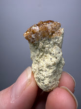 Load image into Gallery viewer, Hessonite Garnet Cluster on Matrix – Natural Collector Specimen from Pakistan | High-Grade Orange-Red Garnet Crystals