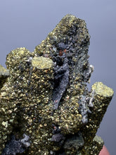 Load image into Gallery viewer, Chalcopyrite Botryoidal Stalactites on Calcite – Cabinet Specimen | Tongshankou Mine, Edong, Daye, Huangshi Prefecture, Hubei Province, China