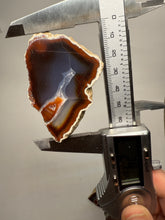 Load image into Gallery viewer, High-Grade Indonesian Sumatra Agate Pair – Vibrant Banded Chalcedony with Rich Color Zoning | Ethical Lapidary & Collector Display Specimens