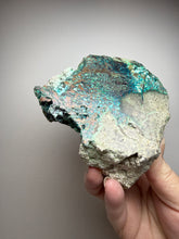 Load image into Gallery viewer, 4” Polished Native Copper in Chrysocolla — Display Specimen (Indonesia)
