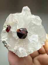 Load image into Gallery viewer, High-Grade Naturally Faceted Red Spessartine Garnet on Matrix — Skardu, Pakistan