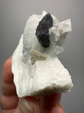 Load image into Gallery viewer, Dark Green Cap Stak Nala Tourmaline on Cleavelandite Matrix – Haramosh Mountains, Pakistan