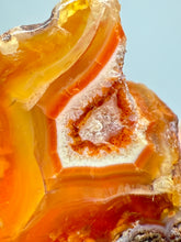 Load image into Gallery viewer, Polished Malawi Agate Half – High-Grade African Banded Agate Display Specimen