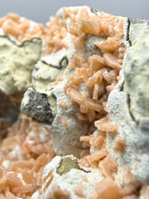 Load image into Gallery viewer, Peach Druzy Heulandite on Matrix – India | Rare Peach Crystal Mineral Specimen for Collectors & Display