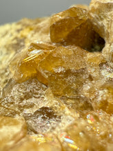 Load image into Gallery viewer, Hessonite Garnet Cluster on Matrix – Natural Collector Specimen from Pakistan | High-Grade Orange-Red Garnet Crystals