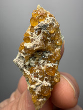Load image into Gallery viewer, Hessonite Garnet Cluster on Matrix – Natural Collector Specimen from Pakistan | High-Grade Orange-Red Garnet Crystals