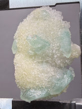Load image into Gallery viewer, Luminous Mint Apophyllite with Glittering Druzy Sugar Quartz – India