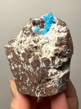 Load image into Gallery viewer, Rare Electric Blue Cavansite on Druzy Matrix – Collector Mineral Specimen | India