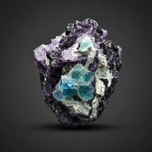 Load image into Gallery viewer, High-Grade Rare Purple-Green-Blue Cubic Fluorite | Cabinet Mineral Collector Specimen | Zhejiang Province, China