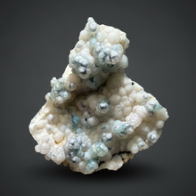 Load image into Gallery viewer, Blue-Green Chrysocolla in Botryoidal Chalcedony Cabinet Specimen | Indonesia