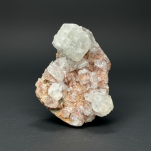 Load image into Gallery viewer, Green Apophyllite on Red & Green Heulandite – Deccan Traps, Maharashtra, India