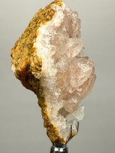 Load image into Gallery viewer, Pink & Orange Druzy Quartz Flower Plate on Matrix— Tichka Massif, High Atlas, Morocco