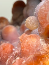 Load image into Gallery viewer, “Goblin Chalcedony” Pink & Orange Druzy Botryoidal Stalactites — Tichka Massif, High Atlas, Morocco