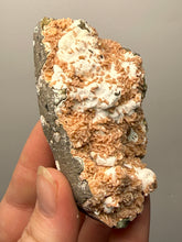 Load image into Gallery viewer, Peach Druzy Heulandite on Matrix – India | Rare Peach Crystal Mineral Specimen for Collectors & Display