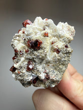 Load image into Gallery viewer, High-Grade Naturally Faceted Red Spessartine Garnet on Matrix — Skardu, Pakistan