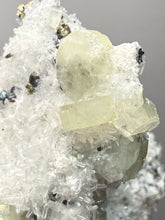 Load image into Gallery viewer, 2” New Find: Huanzala Mine Peru Sphalerite + Chalcopyrite + Apatite + Calcite + Quartz | Collector Display Specimen