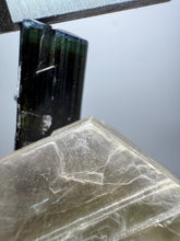 Load image into Gallery viewer, Blue Cap & Green Cap Dark Green Stak Nala Tourmaline on Cleavelandite Matrix – Haramosh Mountains, Pakistan
