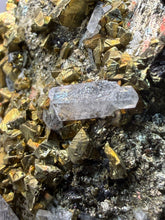 Load image into Gallery viewer, 4” New Find: Huanzala Mine Peru Sphalerite + Chalcopyrite + Apatite + Calcite + Quartz | Collector Display Specimen