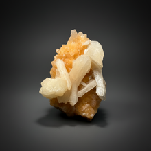 Load image into Gallery viewer, Orange Heulandite and Cream Stilbite Zeolite Cluster – India (Collector Mineral Specimen)