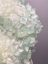 Load image into Gallery viewer, Luminous Mint Apophyllite with Glittering Druzy Sugar Quartz – India