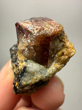Load image into Gallery viewer, Naturally Faceted Zircon Crystal on Pegmatite–Biotite Matrix • Pakistan Mineral Specimen