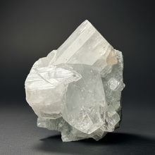 Load image into Gallery viewer, Gemmy Clear Apophyllite & Pink Stilbite on Druzy Chalcedony | Zeolite Specimen | Maharashtra, India