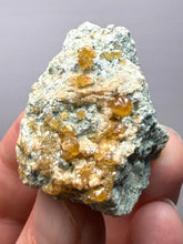 Load image into Gallery viewer, Hessonite Garnet Cluster on Matrix – Natural Collector Specimen from Pakistan | High-Grade Orange-Red Garnet Crystals