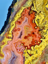 Load image into Gallery viewer, Pink Yellow Red Moroccan Agate | High Atlas Mountains •UNPOLISHED LAPIDARY SLAB