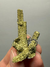 Load image into Gallery viewer, Chalcopyrite Botryoidal Stalactites on Calcite – Cabinet Specimen | Tongshankou Mine, Edong, Daye, Huangshi Prefecture, Hubei Province, China