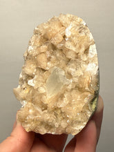Load image into Gallery viewer, Rare Druzy Golden Diamond Calcite & Pink Huelandite Matrix — Maharashtra, India | Collector Cabinet Specimen