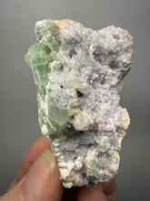 Load image into Gallery viewer, Light Purple Lepidolite with Light Green Tourmaline on Matrix – Pakistan Mineral Specimen | Collector Grade
