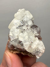 Load image into Gallery viewer, Lustrous Apophyllite over Red Heulandite (Zeolite Pocket) — Deccan Traps, Maharashtra, India