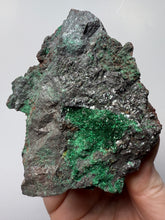 Load image into Gallery viewer, Brochantite Collector Mineral Specimen – Vivid Green Copper Crystals from Morocco