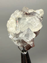 Load image into Gallery viewer, Lustrous Apophyllite over Red Heulandite (Zeolite Pocket) — Deccan Traps, Maharashtra, India