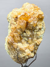 Load image into Gallery viewer, Hessonite Garnet Cluster on Matrix – Natural Collector Specimen from Pakistan | High-Grade Orange-Red Garnet Crystals