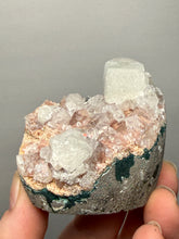 Load image into Gallery viewer, Green Apophyllite on Red & Green Heulandite – Deccan Traps, Maharashtra, India