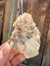 Load image into Gallery viewer, Yellow Diamond Calcite + Pearl Heulandite • Maharashtra, India