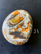 Load image into Gallery viewer, Bumblebee Jasper Agate Palm Stone from West Java, Indonesia • AAA High Grade